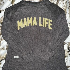 Simply Southern Charcoal Sweater “Mama Life” size L